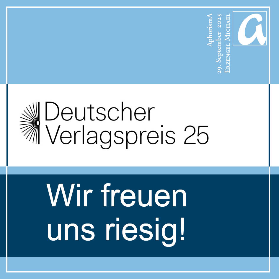 Deutscher Verlagspreis 2025 an AphorismA